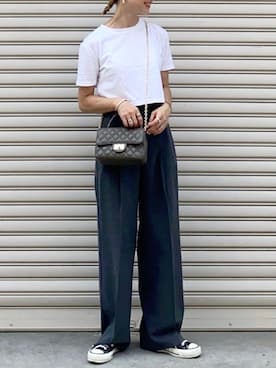 「NANO universe（ナノユニバース）のアイテム」を使った、SIZUさん（レディース・156cm）の夏コーディネート