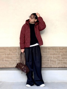 「notch.（ノッチ）のアイテム」を使った、SIZUさん（レディース・156cm）の冬コーディネート