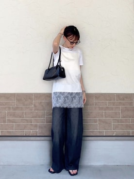 「Aunely（オーネリー）のアイテム」を使った、SIZUさん（レディース・156cm）の春コーディネート