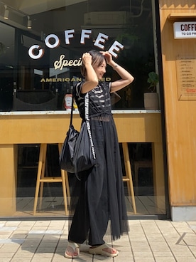 「apres jour mignon（アプレジュールミニョン）のアイテム（ワンピース/ドレス）」を使った、SIZUさん（レディース・156cm）の夏コーディネート