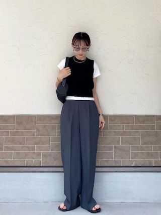 「feepur(フェピュール)の【UVカット】カラーレンズサングラス(サングラス)」を使った、SIZUさん(レディース・156cm)の夏コーディネート