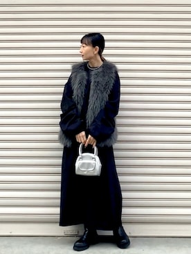 「アイテム（ベスト）」を使った、SIZUさん（レディース・156cm）の冬コーディネート