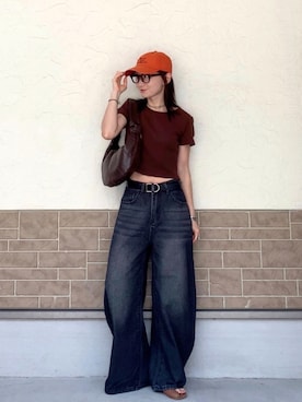 「ROSE BUD（ローズバッド）のアイテム」を使った、SIZUさん（レディース・156cm）の夏コーディネート