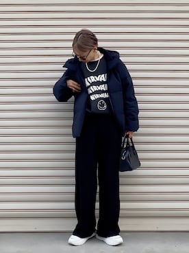 「UNIQLO（ユニクロ）のアイテム（ダウンジャケット/コート）」を使った、SIZUさん（レディース・156cm）の冬コーディネート
