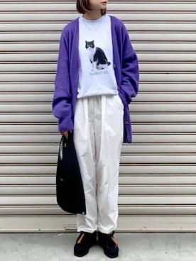 「GLOSTER（グロスター）のアイテム」を使った、SIZUさん（レディース・156cm）の夏コーディネート