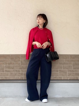 「HANNE（アン）のアイテム」を使った、SIZUさん（レディース・156cm）の冬コーディネート