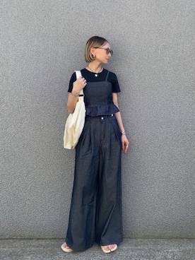 「アイテム（セットアップ）」を使った、SIZUさん（レディース・156cm）の夏コーディネート