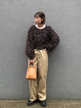 「DISCOAT（ディスコート）の【WEB限定】リブシアーロングスリーブ（Tシャツ/カットソー）」を使った、SIZUさん（レディース・156cm）の秋コーディネート