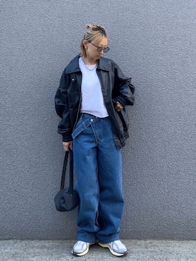「NOISE MAKER（ノイズメーカー）のアイテム」を使った、SIZUさん（レディース・156cm）の秋コーディネート