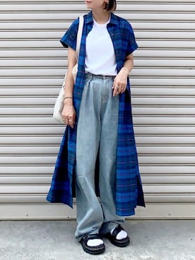 「FORK&SPOON（フォークアンドスプーン）のアイテム」を使った、SIZUさん（レディース・156cm）の夏コーディネート