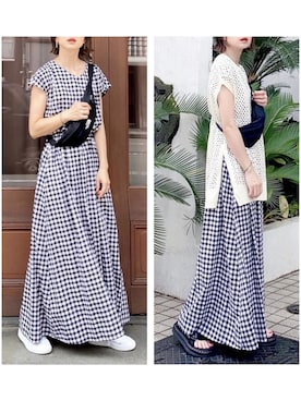 「URBAN RESEARCH Sonny Label（アーバンリサーチサニーレーベル）のアイテム（ワンピース/ドレス）」を使った、SIZUさん（レディース・156cm）の夏コーディネート