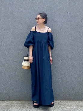 「SHAKA（シャカ）のアイテム」を使った、SIZUさん（レディース・156cm）の夏コーディネート