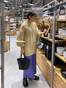 「LAPUIS（ラピュイ）のアイテム」を使った、SIZUさん（レディース・156cm）の冬コーディネート