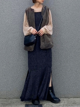 「BELLUNA（ベルーナ）のアイテム」を使った、SIZUさん（レディース・156cm）の秋コーディネート