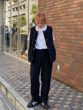 「Barbour（バブアー）のアイテム（その他アウター）」を使った、SIZUさん（レディース・156cm）の秋コーディネート