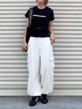 「アイテム（サングラス）」を使った、SIZUさん（レディース・156cm）の秋コーディネート