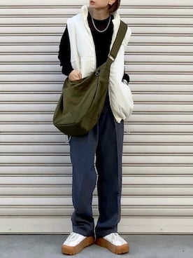 「apres jour mignon（アプレジュールミニョン）のアイテム（ジャケット/アウター）」を使った、SIZUさん（レディース・156cm）の秋コーディネート