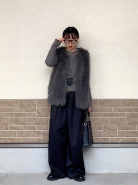 「select MOCA by son（セレクトモカバイソン）のアイテム」を使った、SIZUさん（レディース・156cm）の冬コーディネート