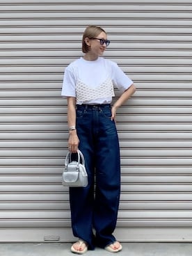 「lala Born（ララボーン）のアイテム」を使った、SIZUさん（レディース・156cm）の夏コーディネート