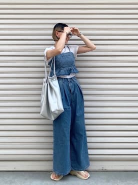 「ビスチェ」｜「アイテム（セットアップ）」を使った、SIZUさん（レディース・156cm）の夏コーディネート