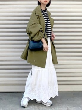 「Simplicite（サンプリシテ）のアイテム」を使った、SIZUさん（レディース・156cm）の春コーディネート