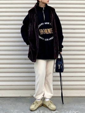 「マイベストコーデ2022」｜「アイテム（その他シューズ）」を使った、SIZUさん（レディース・156cm）の冬コーディネート
