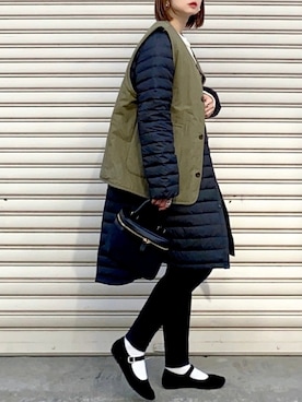 「ARMY TWILL（アーミーツイル）のアイテム（その他アウター）」を使った、SIZUさん（レディース・156cm）の冬コーディネート