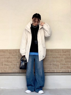 「pocket（ポケット）のアイテム」を使った、SIZUさん（レディース・156cm）の冬コーディネート