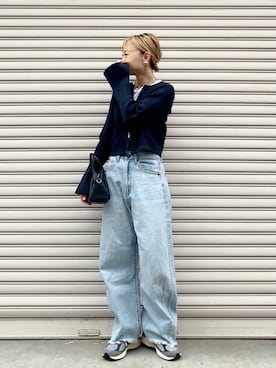 「FREAK'S STORE（フリークスストア）のアイテム（ボストンバッグ）」を使った、SIZUさん（レディース・156cm）の秋コーディネート