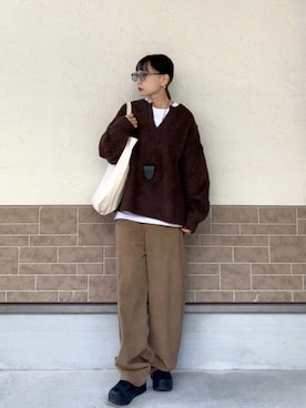 「Re:EDIT（リエディ）のアイテム」を使った、SIZUさん（レディース・156cm）の冬コーディネート