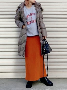 「Calvin Klein（カルバン・クライン）のアイテム（ジャケット/アウター）」を使った、SIZUさん（レディース・156cm）の秋コーディネート