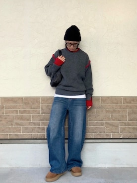 「アイテム（シューズ、イエロー系）」を使った、SIZUさん（レディース・156cm）の秋コーディネート