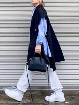 「アイテム（その他アウター）」を使った、SIZUさん（レディース・156cm）の春コーディネート