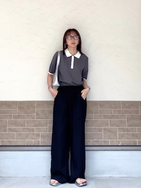 「アイテム（セットアップ）」を使った、SIZUさん（レディース・156cm）の夏コーディネート