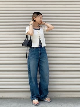 「アイテム（口紅/リップティント/グロス）」を使った、SIZUさん（レディース・156cm）の夏コーディネート
