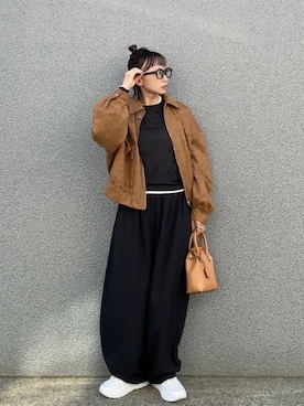「アイテム（ファッション雑貨）」を使った、SIZUさん（レディース・156cm）の秋コーディネート