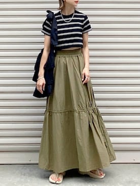 「apres jour（アプレジュール）のアイテム」を使った、SIZUさん（レディース・156cm）の夏コーディネート