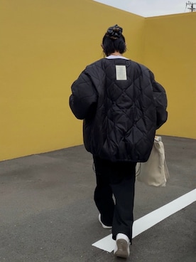 「アイテム（ヘアアクセサリー）」を使った、SIZUさん（レディース・156cm）の秋コーディネート