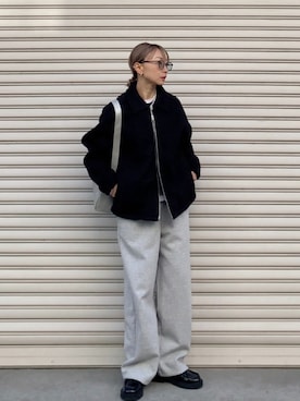 「feepur（フェピュール）のアイテム（ジャケット/アウター）」を使った、SIZUさん（レディース・156cm）の冬コーディネート