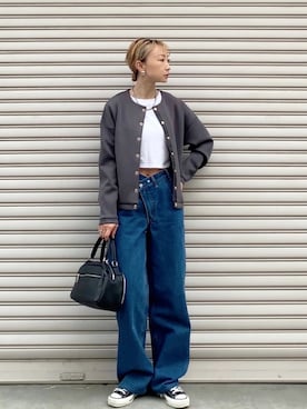 「NOISE MAKER（ノイズメーカー）のアイテム」を使った、SIZUさん（レディース・156cm）の秋コーディネート