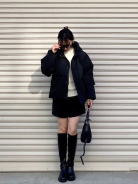 「Ada.（エイダ）のアイテム（パンツ）」を使った、SIZUさん（レディース・156cm）の冬コーディネート