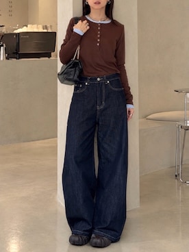 「アイテム（ピアス（両耳用））」を使った、SIZUさん（レディース・156cm）の秋コーディネート