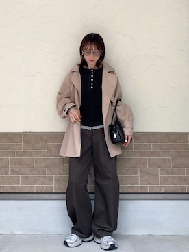 「notch.（ノッチ）のアイテム」を使った、SIZUさん（レディース・156cm）の春コーディネート