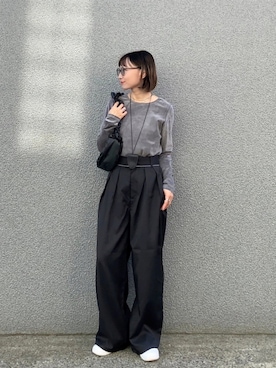 「アイテム（サングラス）」を使った、SIZUさん（レディース・156cm）の秋コーディネート