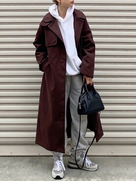 「JUNOAH（ジュノア）のアイテム（その他アウター）」を使った、SIZUさん（レディース・156cm）の冬コーディネート