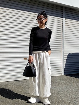 「アイテム（メガネ）」を使った、SIZUさん（レディース・156cm）の秋コーディネート