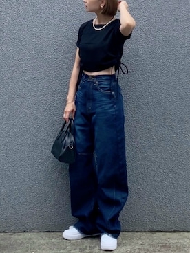 「FREAK'S STORE（フリークスストア）のアイテム（ボストンバッグ）」を使った、SIZUさん（レディース・156cm）の夏コーディネート