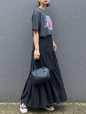 「ボストンバッグ」｜SIZUさん（レディース・156cm）の夏コーディネート