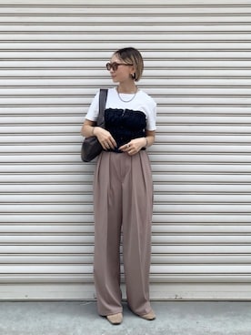 「GeeRA（ジーラ）のアイテム」を使った、SIZUさん（レディース・156cm）の夏コーディネート