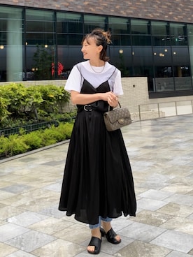 「NANO universe（ナノユニバース）のアイテム」を使った、SIZUさん（レディース・156cm）の夏コーディネート
